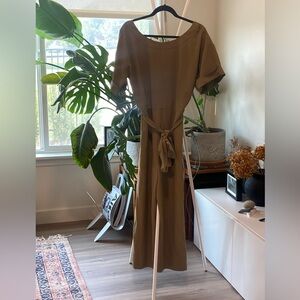 Everlane Japanese Go Weave Short Sleeve Jumpsuit